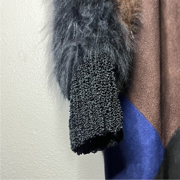 Vintage Leather Patchwork Kimono Jacket - Picture 5 of 12